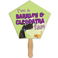 Church Stock Shape Fan w/ Wooden Stick